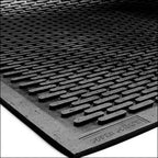 black rubber mat with patterned tex