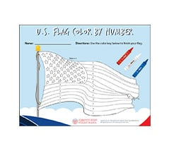 American Flag Color by Number