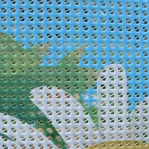 textured pattern with green leaves