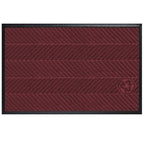 red rubber doormat with pattern